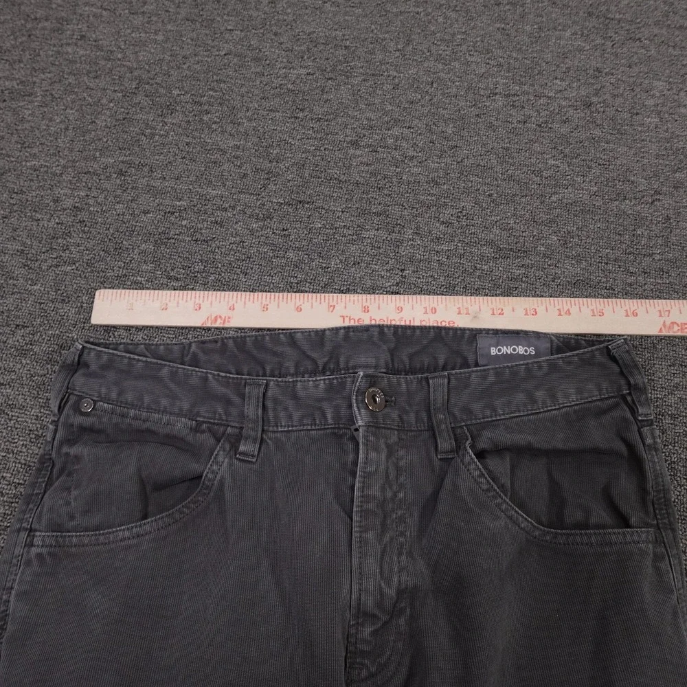 Bonobos Pants Mens 31x30 Gray Chino Straight Leg Stretch 5 Pocket Casual Trouser